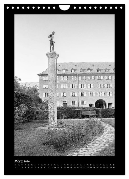 Produktbild: Liebenswertes M&uuml;nchen 2026 - Stilisierte Fotografien in schwarzwei&szlig; (Wandkalender 2026 DIN A4 hoch), CALVENDO Monatskalender