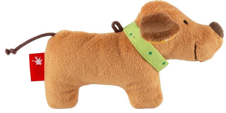 Produktbild: Sigikid 43535 - Greifling Rassel Hund Dackel, Pl&uuml;sch, 15 cm
