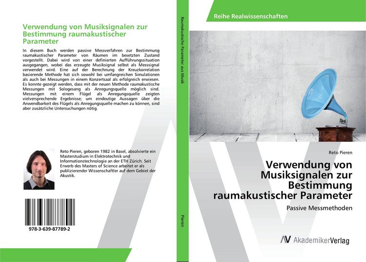 Produktbild: Verwendung von Musiksignalen zur Bestimmung raumakustischer Parameter
