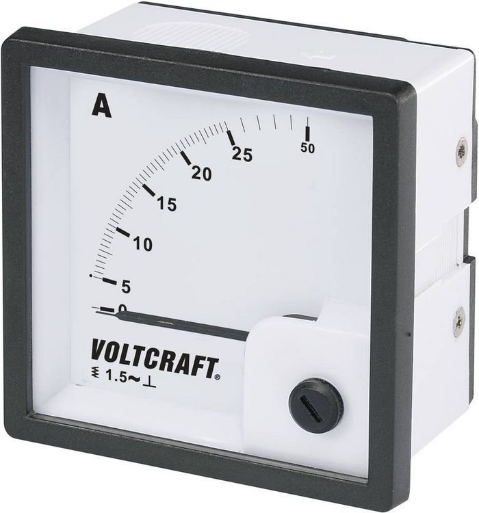 Produktbild: VOLTCRAFT AM-72X72/25A AM-72X72/25A Analog-Einbaumessger&auml;t AM-72X72/25A 25A Dreheisen