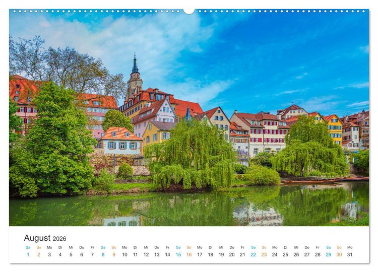 Produktbild: T&uuml;bingen - Die schw&auml;bische Universit&auml;tsstadt (hochwertiger Premium Wandkalender 2026 DIN A2 quer), Kunstdruck in Hochglanz