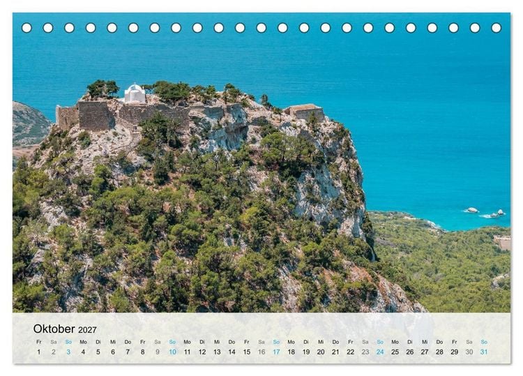 Produktbild: Rhodos - Die Highlights der Insel (Tischkalender 2027 DIN A5 quer), CALVENDO Monatskalender