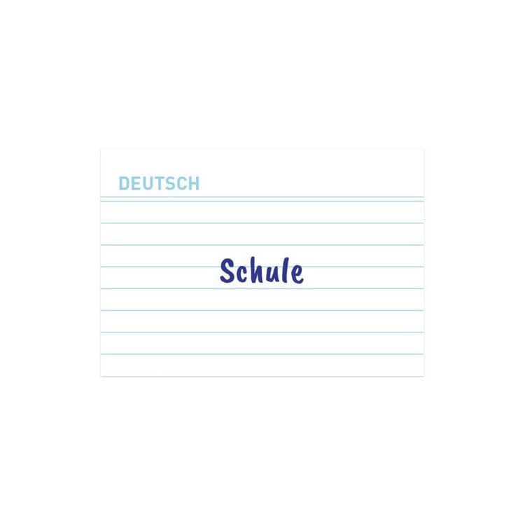Produktbild: Herlitz Karteikarte A7 Vokabeln liniert wei&szlig; Blauer Engel 100er
