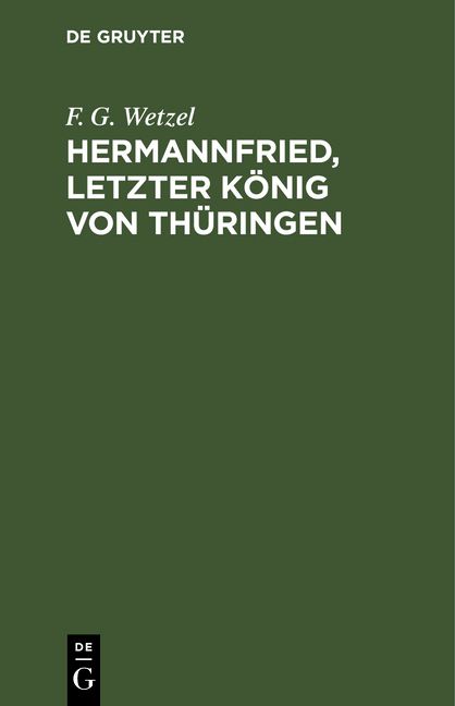 Produktbild: Hermannfried, letzter K&ouml;nig von Th&uuml;ringen