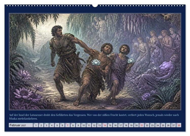 Produktbild: Gegen Sturm und G&ouml;tter: Die Heimkehr des Odysseus (Wandkalender 2027 DIN A2 quer), CALVENDO Monatskalender