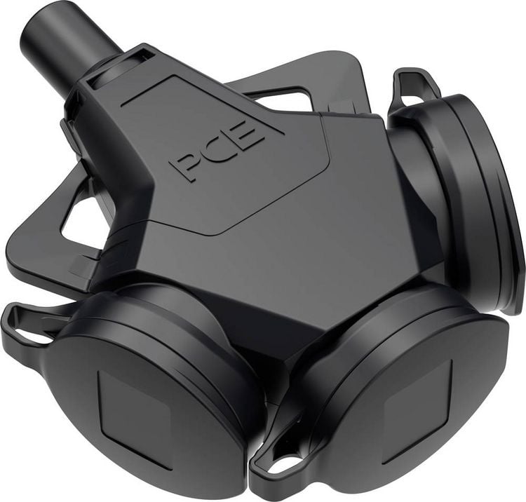 Produktbild: PC Electric 243711-ssc 3fach-Kupplung Gummi 250V Schwarz IP54