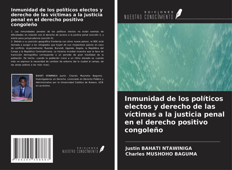 Produktbild: Inmunidad de los pol&iacute;ticos electos y derecho de las v&iacute;ctimas a la justicia penal en el derecho positivo congole&ntilde;o