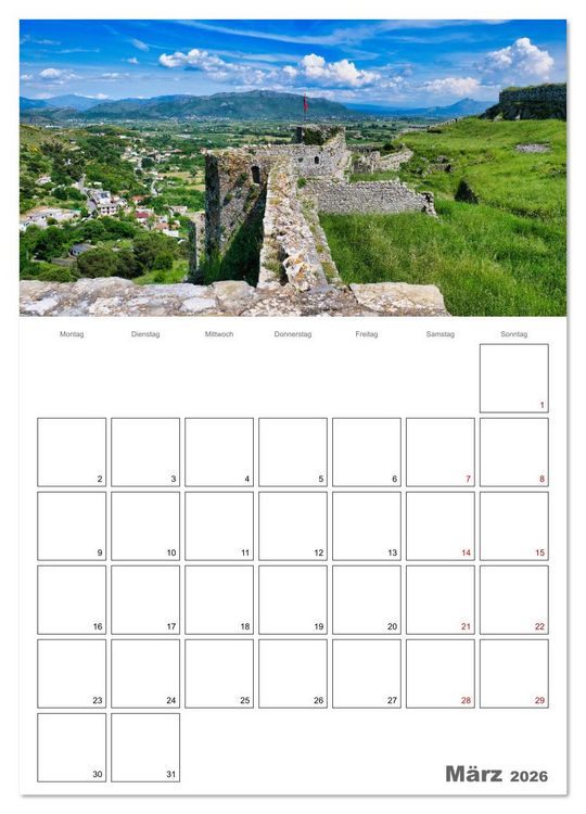 Produktbild: Faszinierendes Albanien (Wandkalender 2026 DIN A4 hoch), CALVENDO Monatskalender