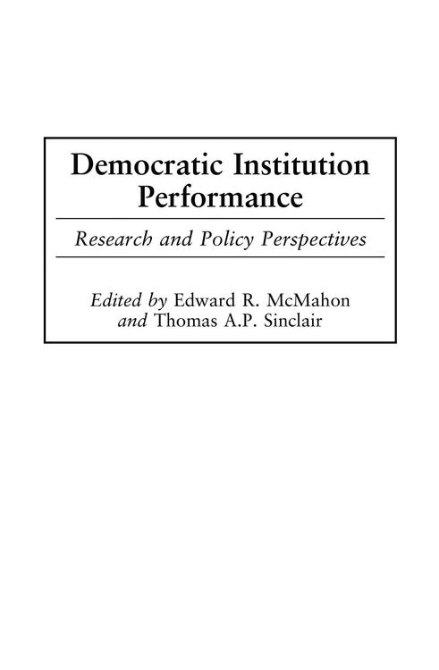 Produktbild: Democratic Institution Performance