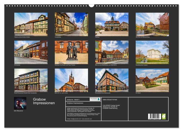 Produktbild: Grabow Impressionen (Wandkalender 2026 DIN A2 quer), CALVENDO Monatskalender
