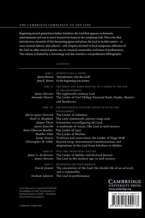 Produktbild: The Cambridge Companion to the Lied