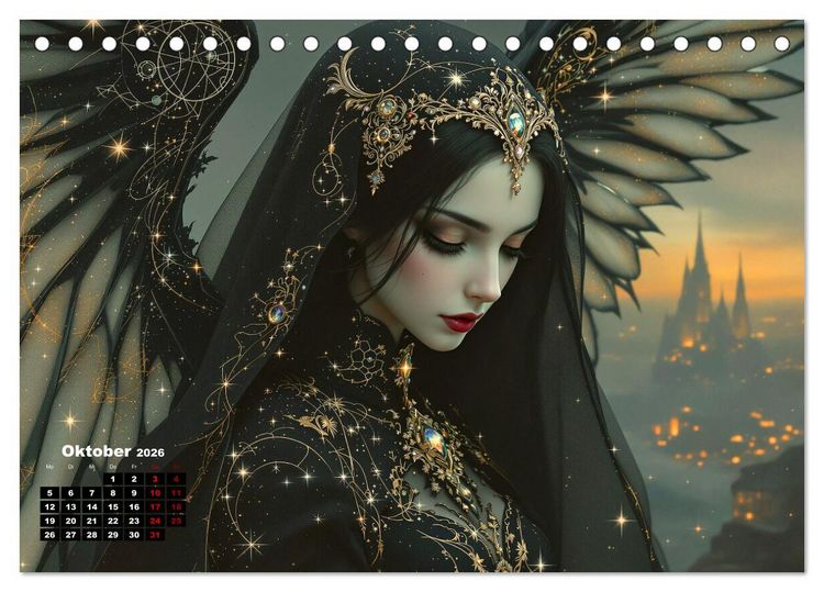 Produktbild: Goth Fantasie (Tischkalender 2026 DIN A5 quer), CALVENDO Monatskalender