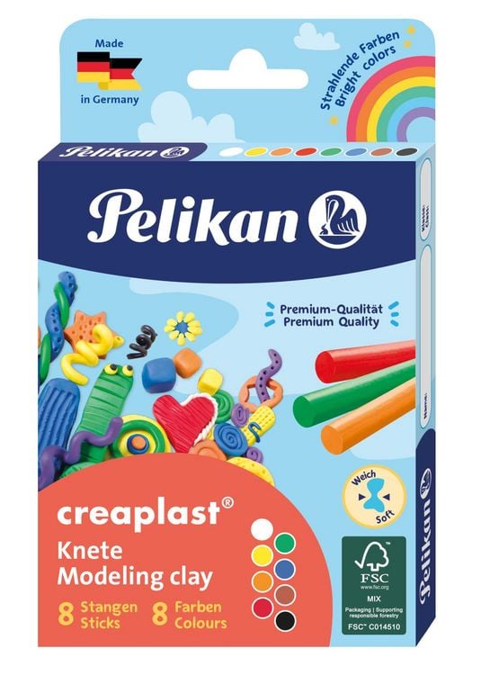 Produktbild: Pelikan Kinderknete Creaplast, 8er Set