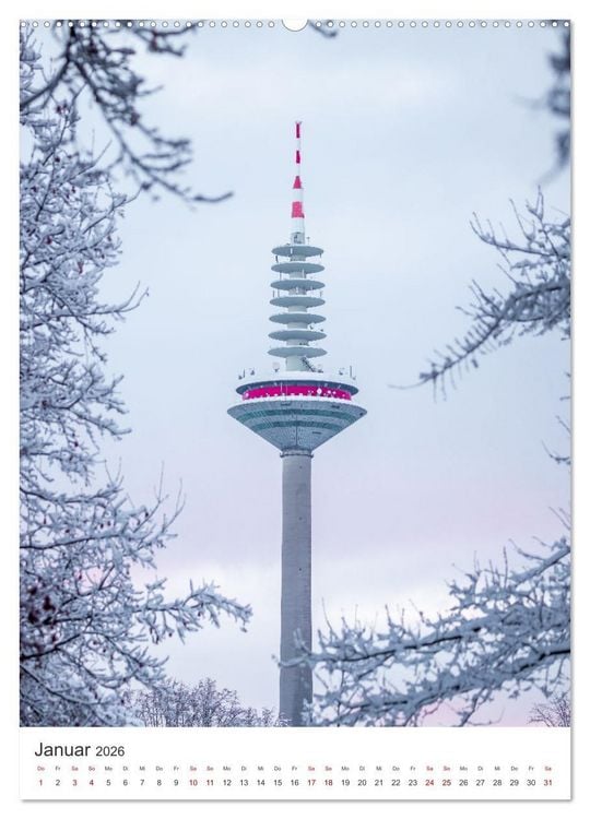 Produktbild: Frankfurt am Main, eine Stadt voller Magie (Wandkalender 2026 DIN A2 hoch), CALVENDO Monatskalender
