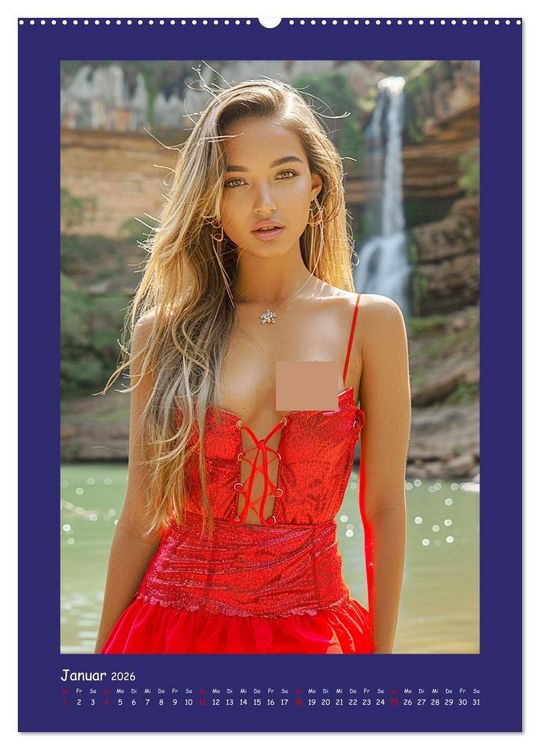 Produktbild: Sch&ouml;ne Dessous-Girls. Sinnliche Frauen am Wasser (hochwertiger Premium Wandkalender 2026 DIN A2 hoch), Kunstdruck in Hochglanz
