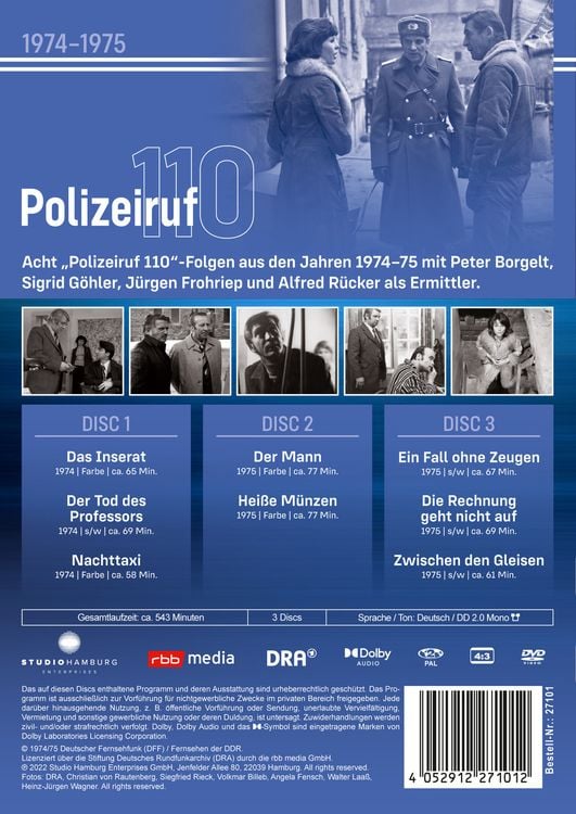 Polizeiruf 110 - Box 4 (DDR TV-Archiv) 3 DVDs mit Sammelrücken