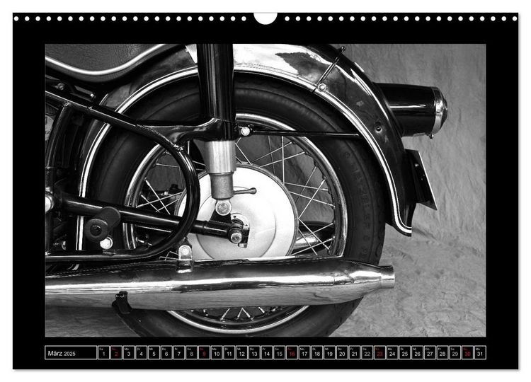 Produktbild: BMW R69S in schwarzweiss (Wandkalender 2025 DIN A3 quer), CALVENDO Monatskalender
