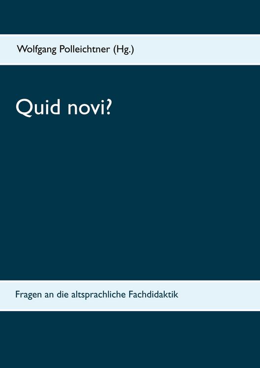 Produktbild: Quid novi?