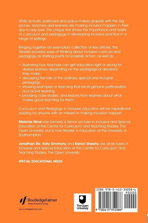 Produktbild: Curriculum and Pedagogy in Inclusive Education