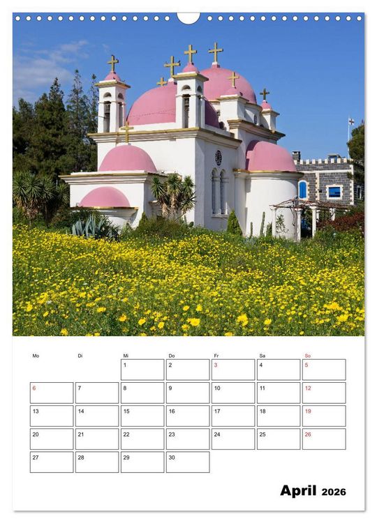 Produktbild: Israel - Der Monatsplaner 2026 (Wandkalender 2026 DIN A3 hoch), CALVENDO Monatskalender