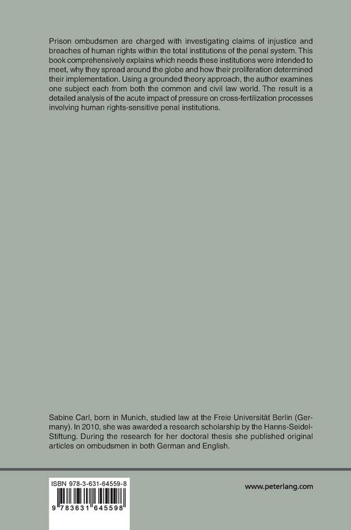 Produktbild: Proliferation and Implementation of Prison Ombudsmen