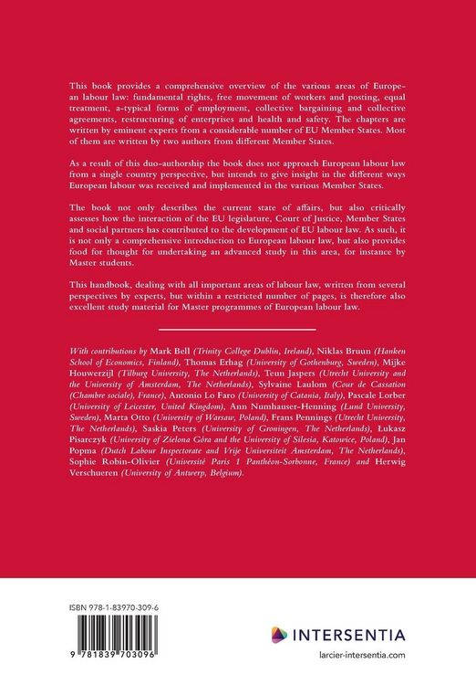 Produktbild: European Labour Law (2nd edition)