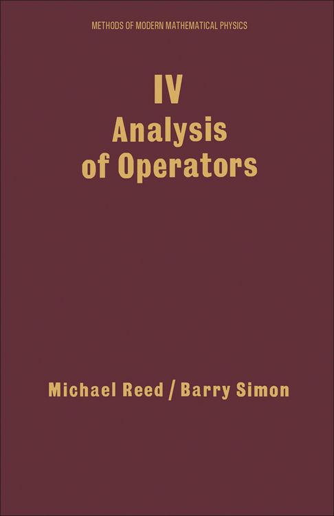 Produktbild: IV: Analysis of Operators