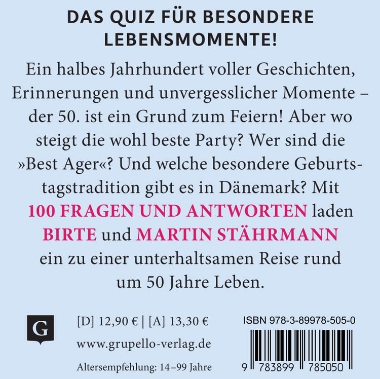 Produktbild: 50. Geburtstag. Das Quiz