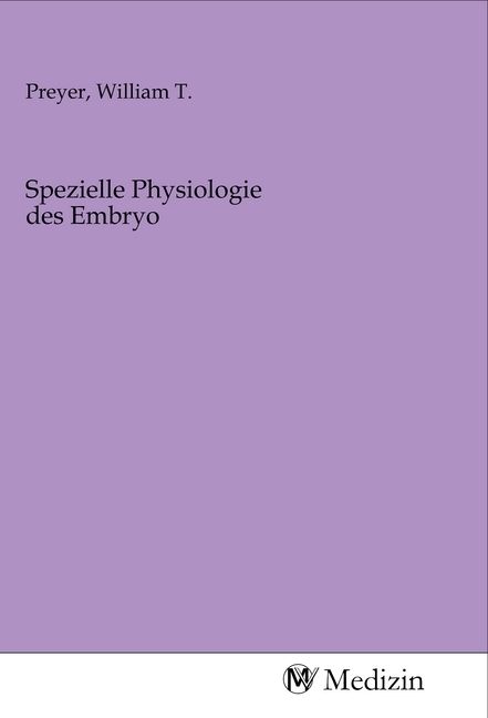 Produktbild: Spezielle Physiologie des Embryo
