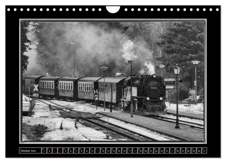 Produktbild: Unter Dampf - Eisenbahnromantik im Harz (Wandkalender 2026 DIN A4 quer), CALVENDO Monatskalender