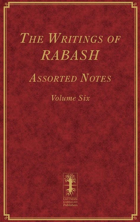 Produktbild: The Writings of RABASH - Assorted Notes - Volume Six
