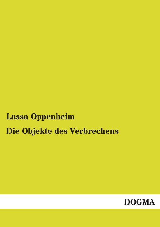 Produktbild: Die Objekte des Verbrechens