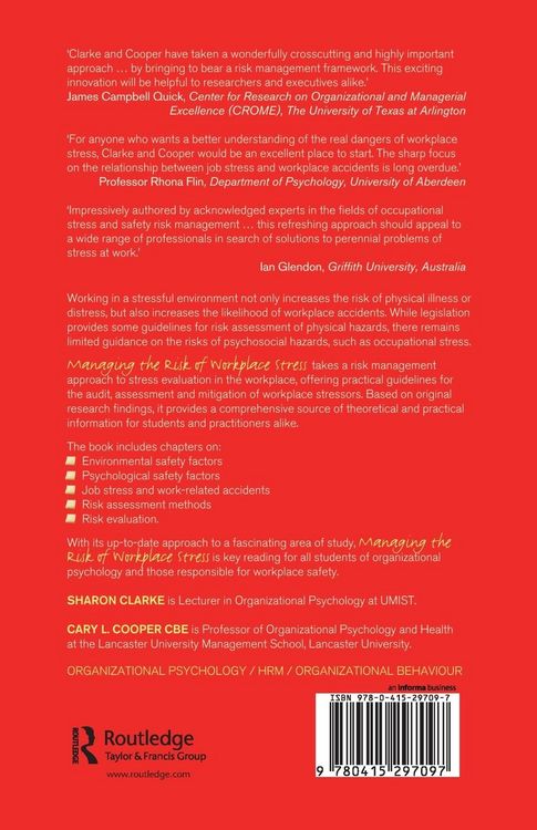 Produktbild: Managing the Risk of Workplace Stress