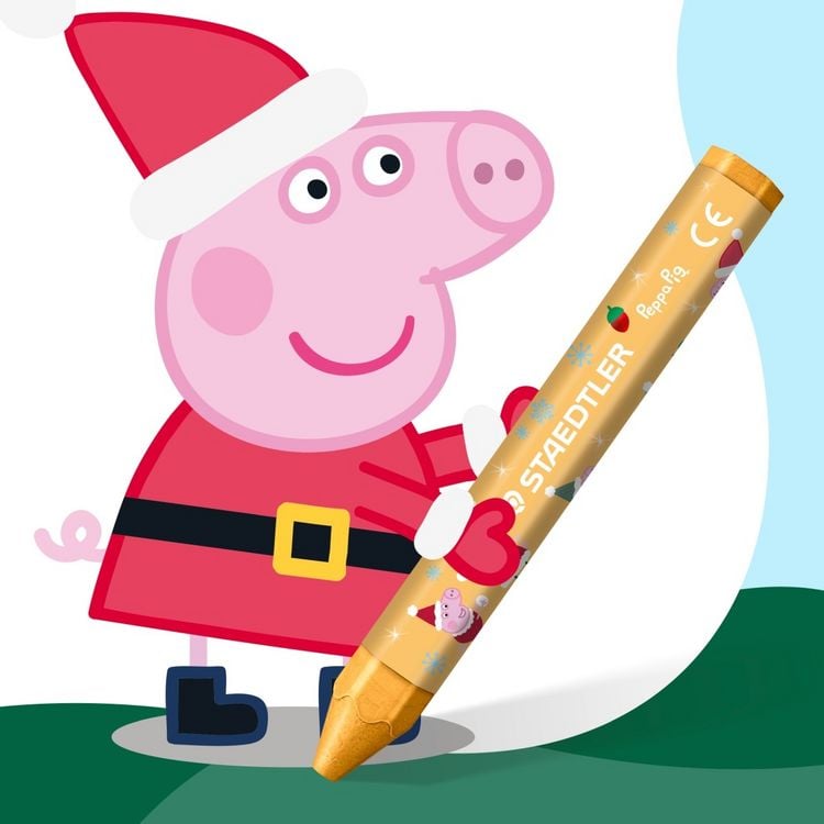 Produktbild: STAEDTLER Wachsmalkreiden Wachsmalkreide Promo Peppa 12er Set + Schaber, Weihnachten