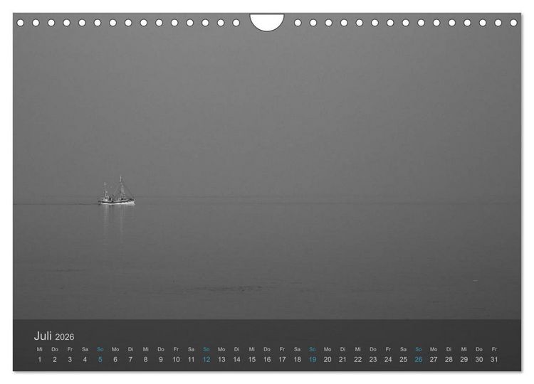 Produktbild: Seest&uuml;cke. Schwarzwei&szlig;e Nordseeimpressionen 2026 (Wandkalender 2026 DIN A4 quer), CALVENDO Monatskalender