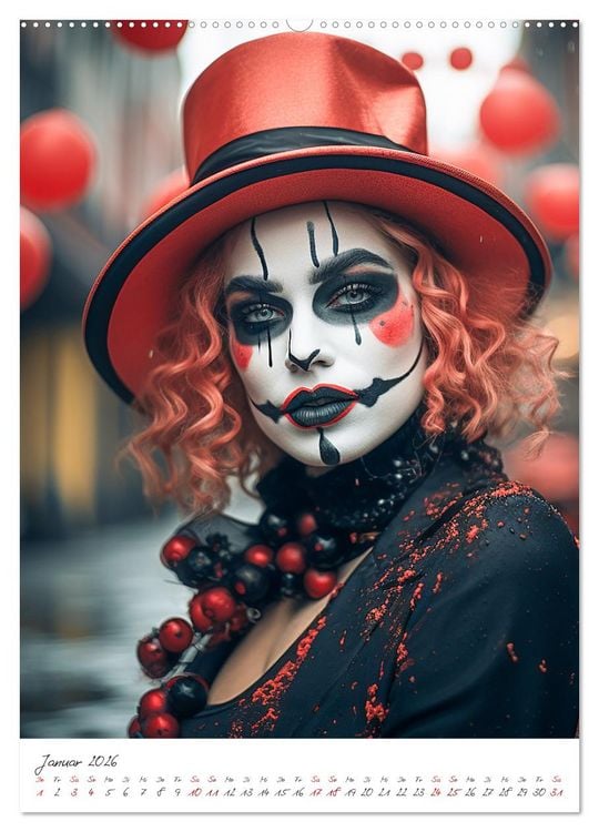 Produktbild: Misses Clown (Wandkalender 2026 DIN A2 hoch), CALVENDO Monatskalender