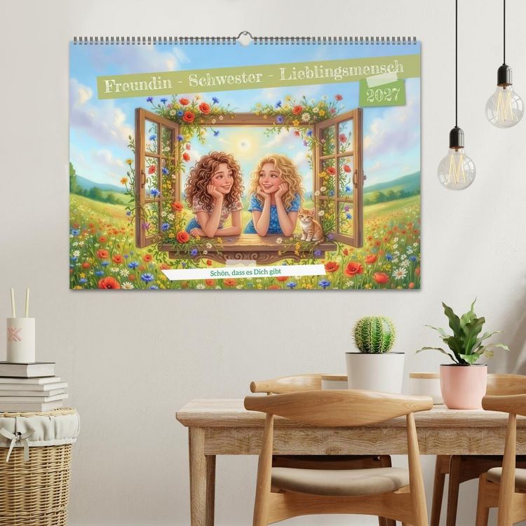 Produktbild: Freundin - Schwester - Lieblingsmensch (Wandkalender 2027 DIN A2 quer), CALVENDO Monatskalender