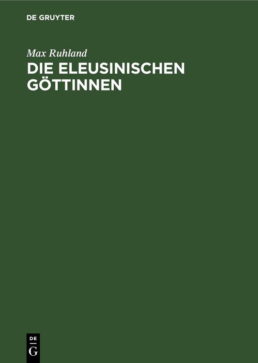 Produktbild: Die eleusinischen G&ouml;ttinnen