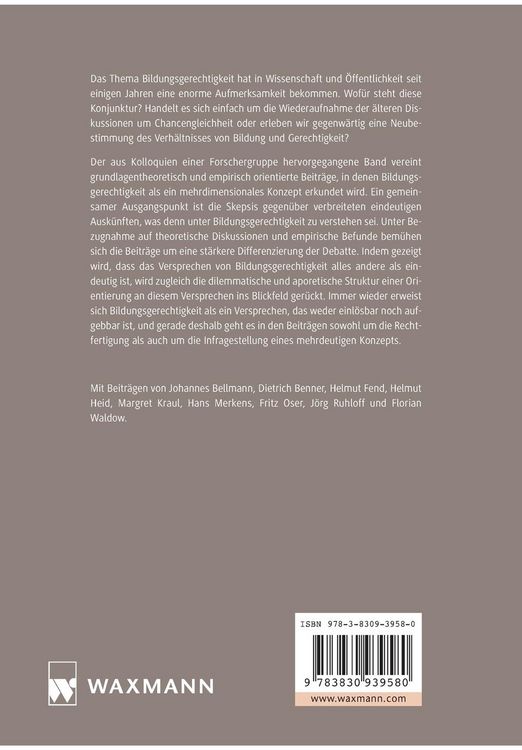 Produktbild: Bildungsgerechtigkeit als Versprechen