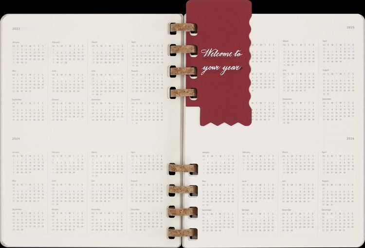 Produktbild: Moleskine Undatierter Life Kalender Mit Spiralbindung, Xl, Wochen-Monatskalender, Fester Einband, Crush Grape