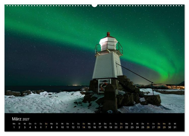 Produktbild: Magische N&auml;chte - POLARLICHT (Wandkalender 2027 DIN A2 quer), CALVENDO Monatskalender