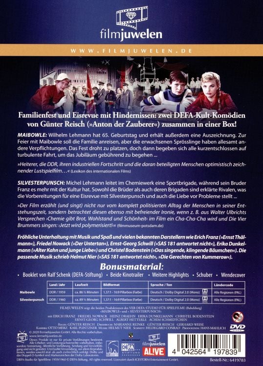 Produktbild: Maibowle & Silvesterpunsch - Doppelbox (HD remastered) (DEFA Filmjuwelen) [2 DVDs]
