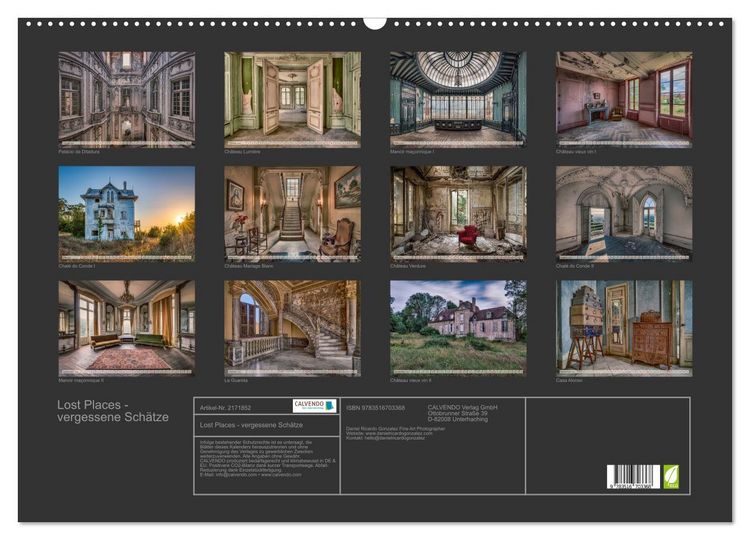 Produktbild: Lost Places - vergessene Sch&auml;tze (Wandkalender 2026 DIN A2 quer), CALVENDO Monatskalender