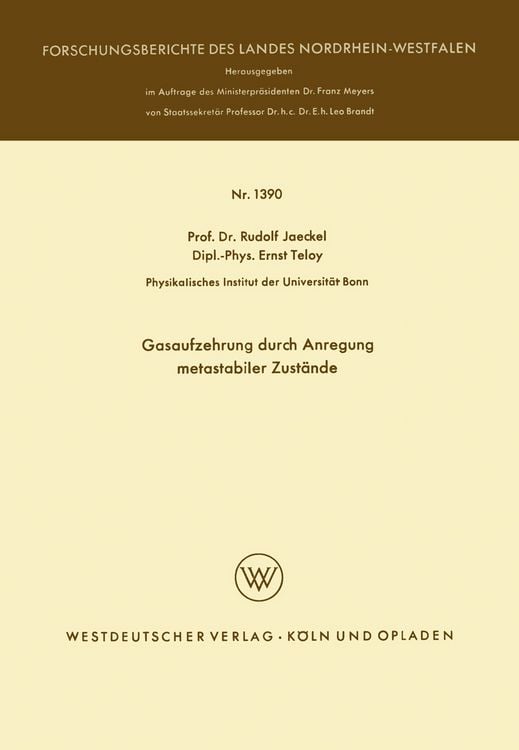 Produktbild: Gasaufzehrung durch Anregung metastabiler Zust&auml;nde