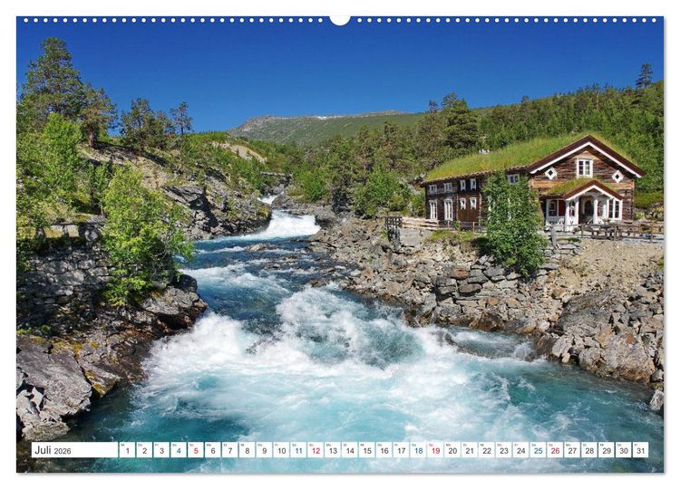 Produktbild: Norwegen PUR (hochwertiger Premium Wandkalender 2026 DIN A2 quer), Kunstdruck in Hochglanz