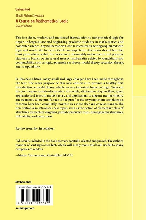 Produktbild: A Course on Mathematical Logic