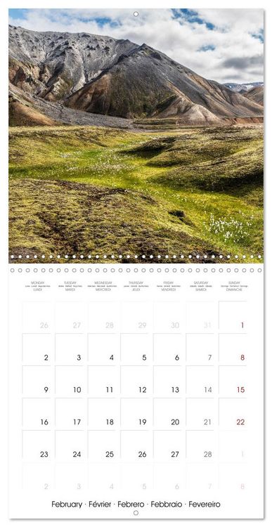 Produktbild: Iceland - Colorful Mountains (Wall Calendar 2026 12 &times; 12 Inch) CALVENDO 12 Month Wall Calendar
