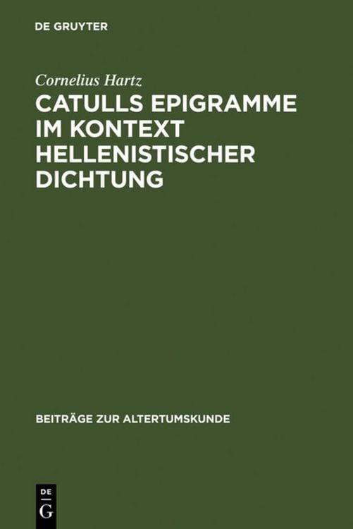 Produktbild: Catulls Epigramme im Kontext hellenistischer Dichtung
