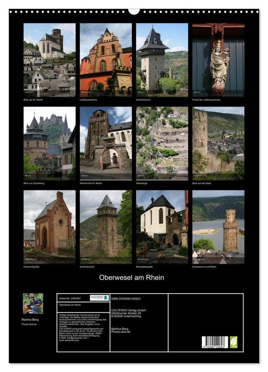 Produktbild: Oberwesel am Rhein (Wandkalender 2027 DIN A2 hoch), CALVENDO Monatskalender