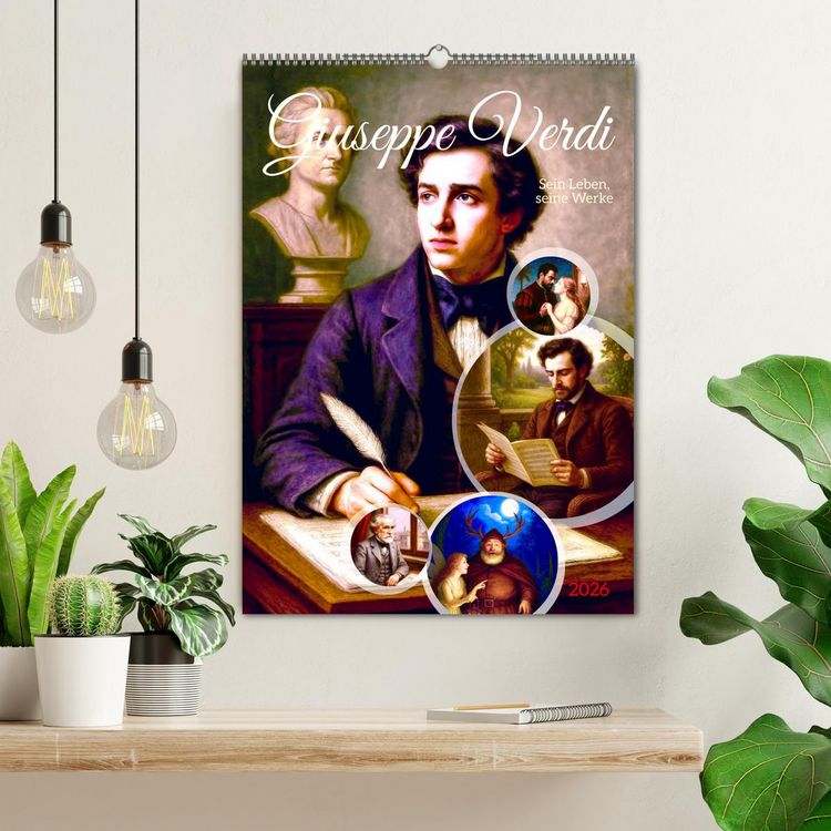 Produktbild: Giuseppe Verdi (Wandkalender 2026 DIN A2 hoch), CALVENDO Monatskalender